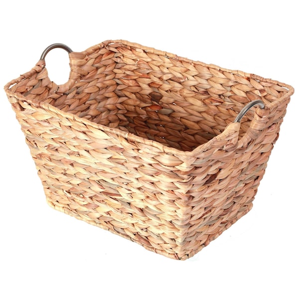 Vintiquewise Large Multipurpose Handwoven Water Hyacinth Wicker Basket, Ideal for Organizing and Storing QI003365.L - main
